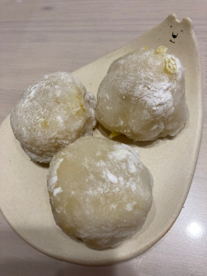 レンジで簡単すぐ出来る求肥で大福・美味しいですよ♪