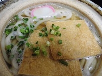 柚子香る♡冬野菜とかにかまの鍋焼きうどん