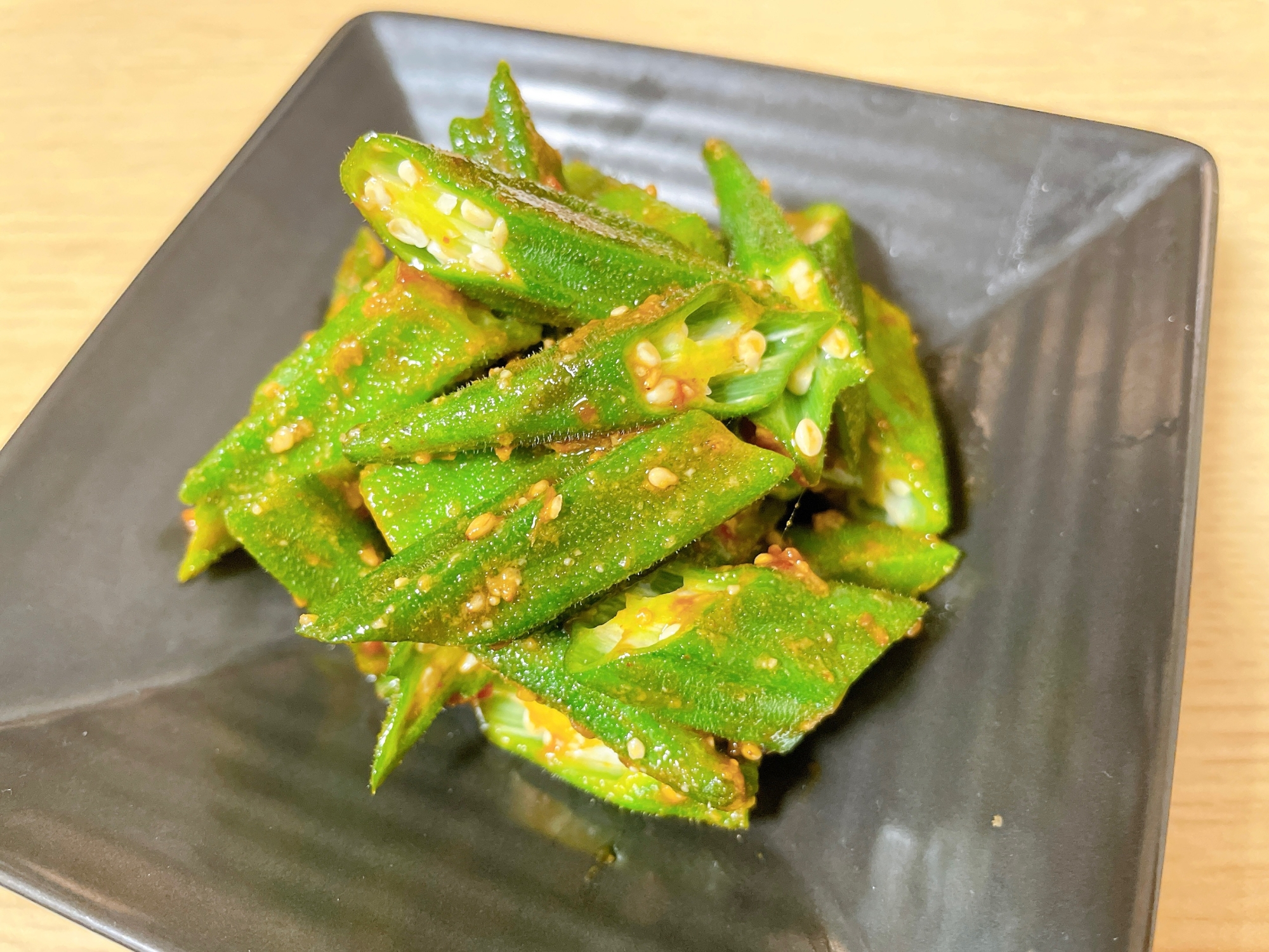 おつまみにgood！オクラのピリ辛和え