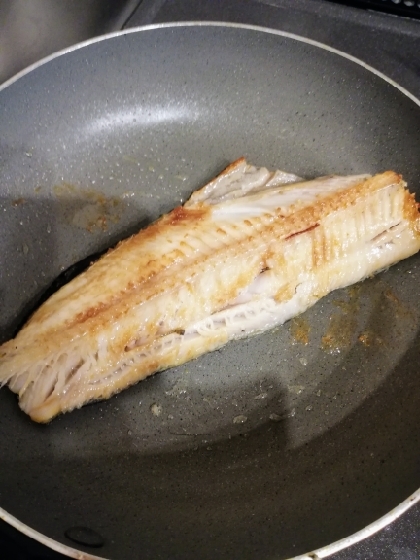 フライパンでホッケの開きの酒蒸し焼き