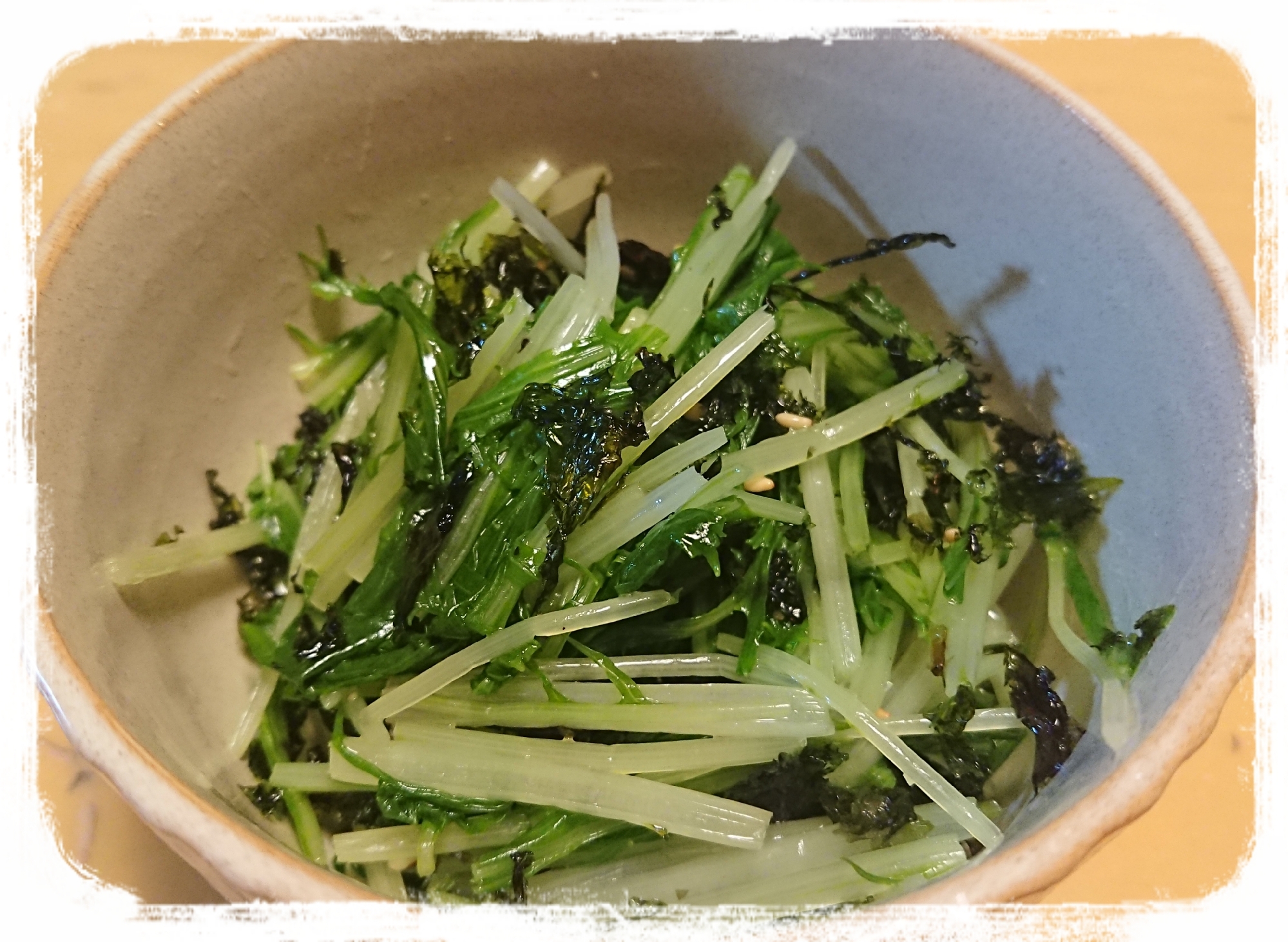水菜の韓国海苔フレーク和え
