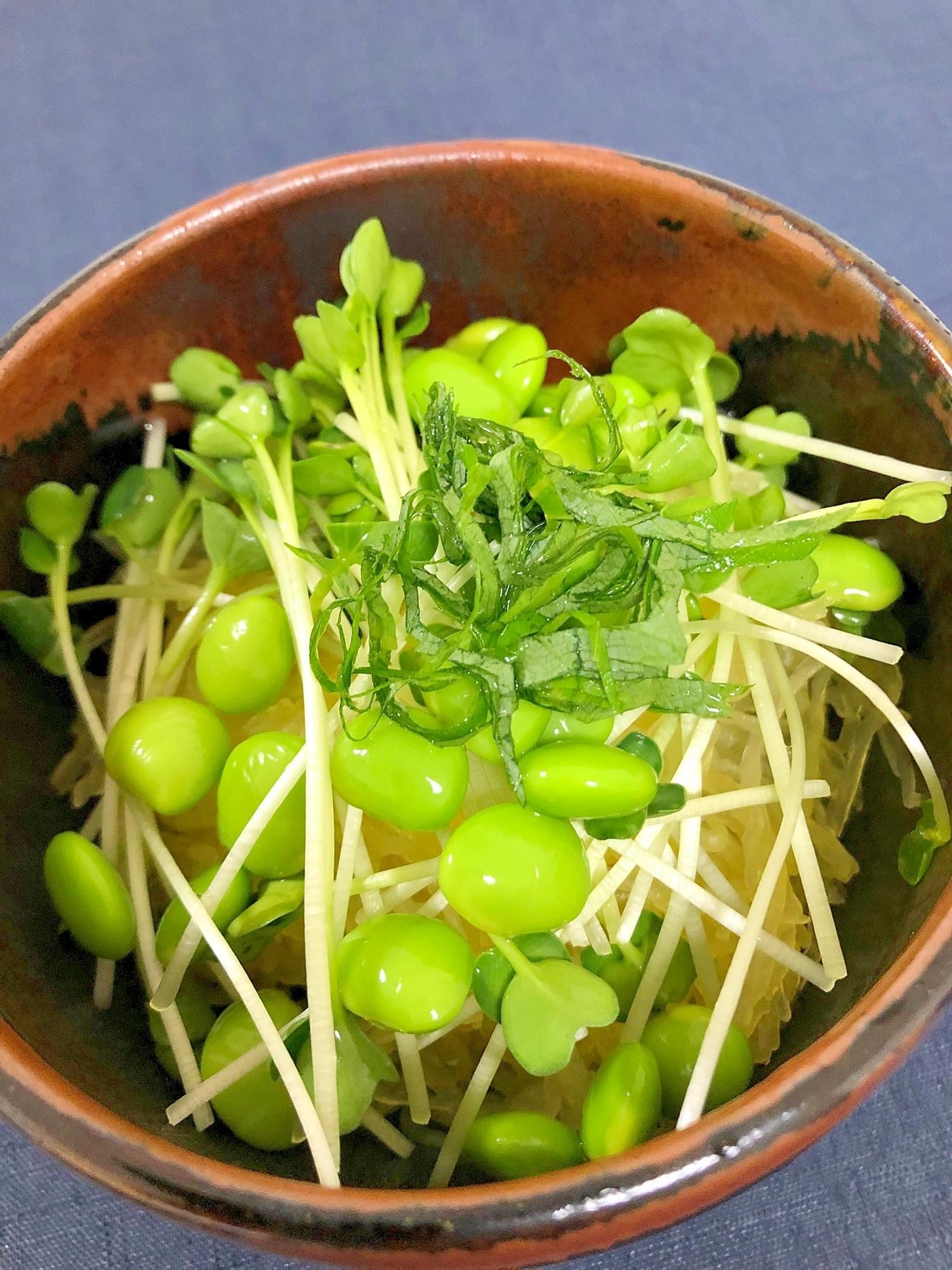 そうめんかぼちゃの麺つゆ和え