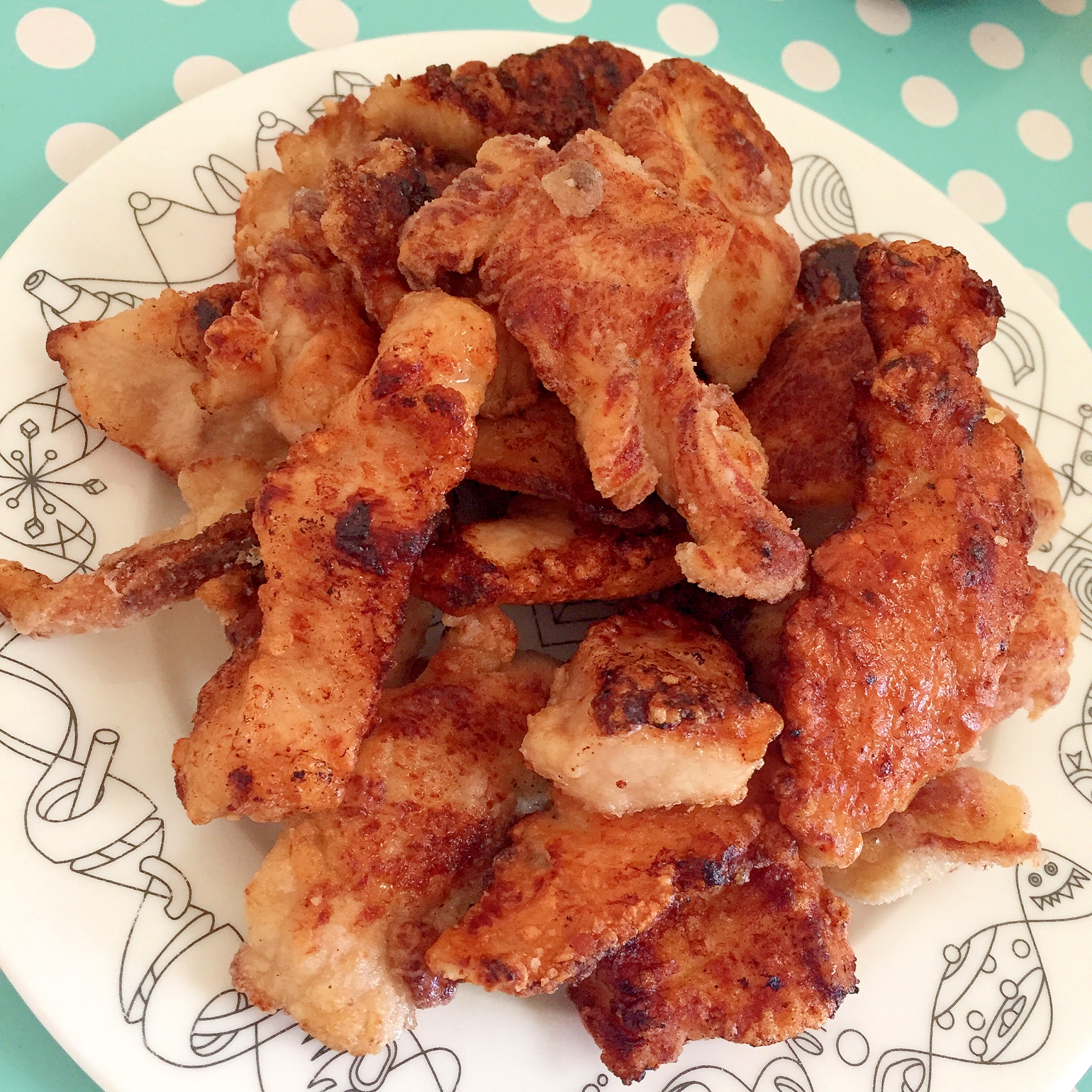 胸肉のマヨ醤油味で鶏のから揚げ☆