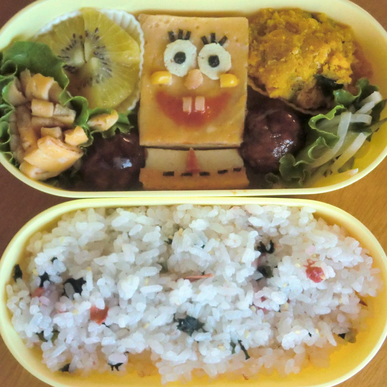 こどものお弁当★スポンジボブ