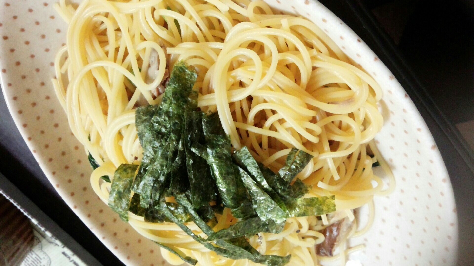 ツナと小松菜のスパゲティ