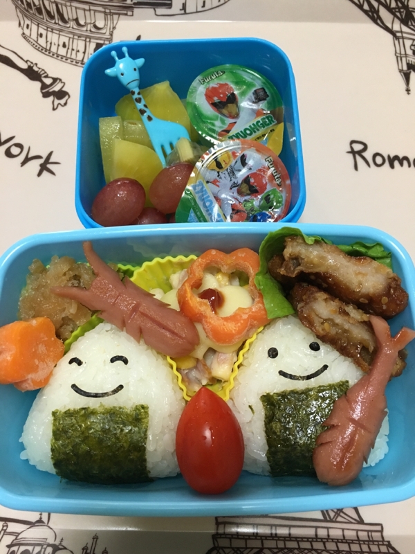 キャラ弁 簡単カブトムシ クワガタ