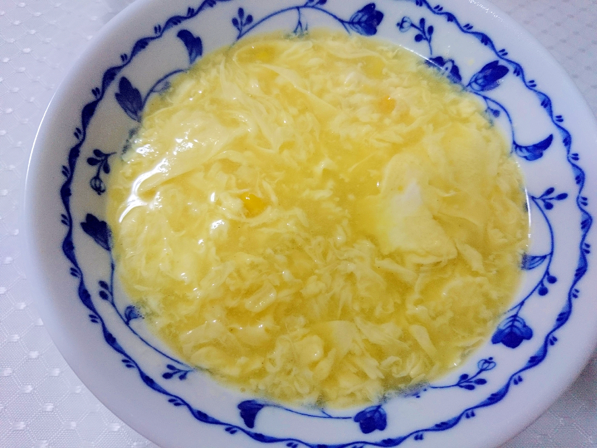卵とコーンの中華スープ
