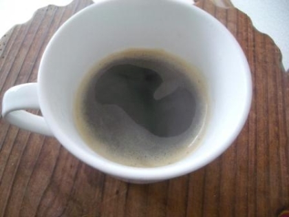 カフェタイム。ハチミツ入りコーヒー。