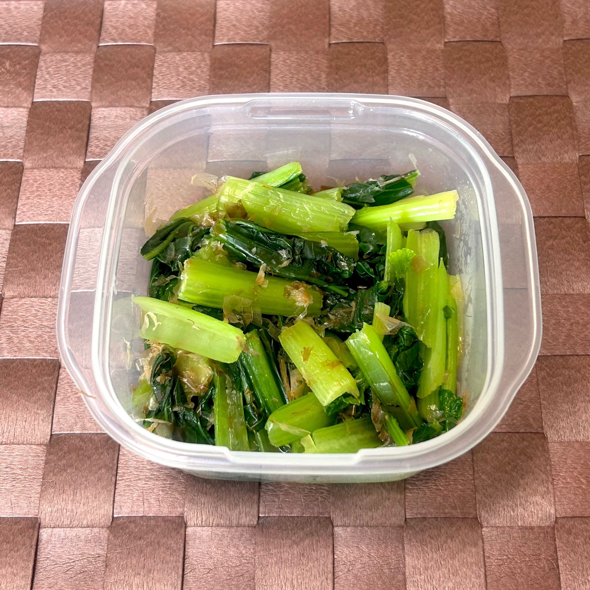 【電子レンジで】小松菜の鶏ガラごま油和え