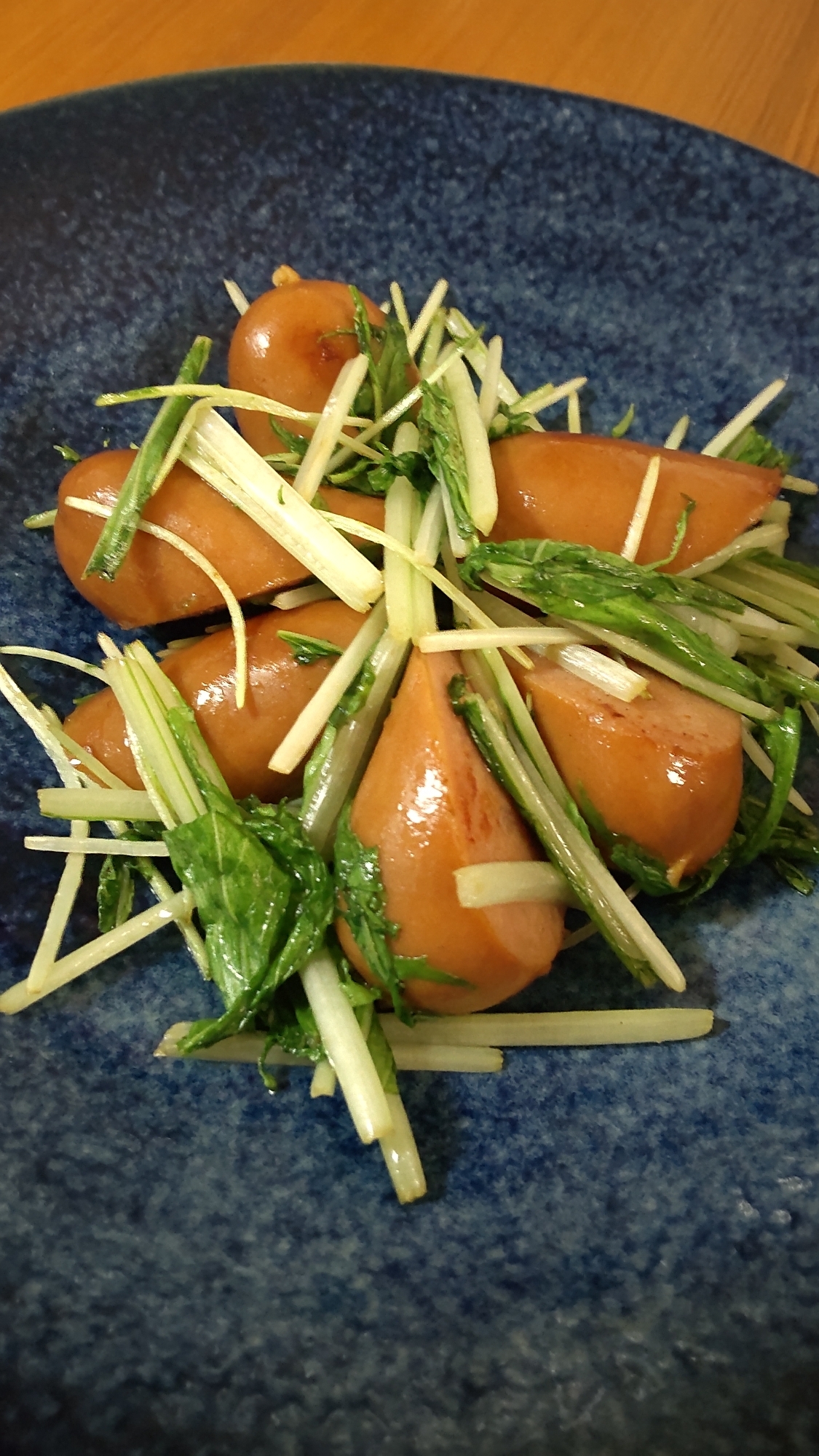 もう一品に☆水菜とウインナーの炒めもの