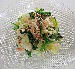 レンジで時短!ほうれん草とキャベツのお浸し