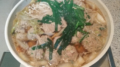 ♡スープは買わないで♪簡単肉団子醤油ちゃんこ鍋♡