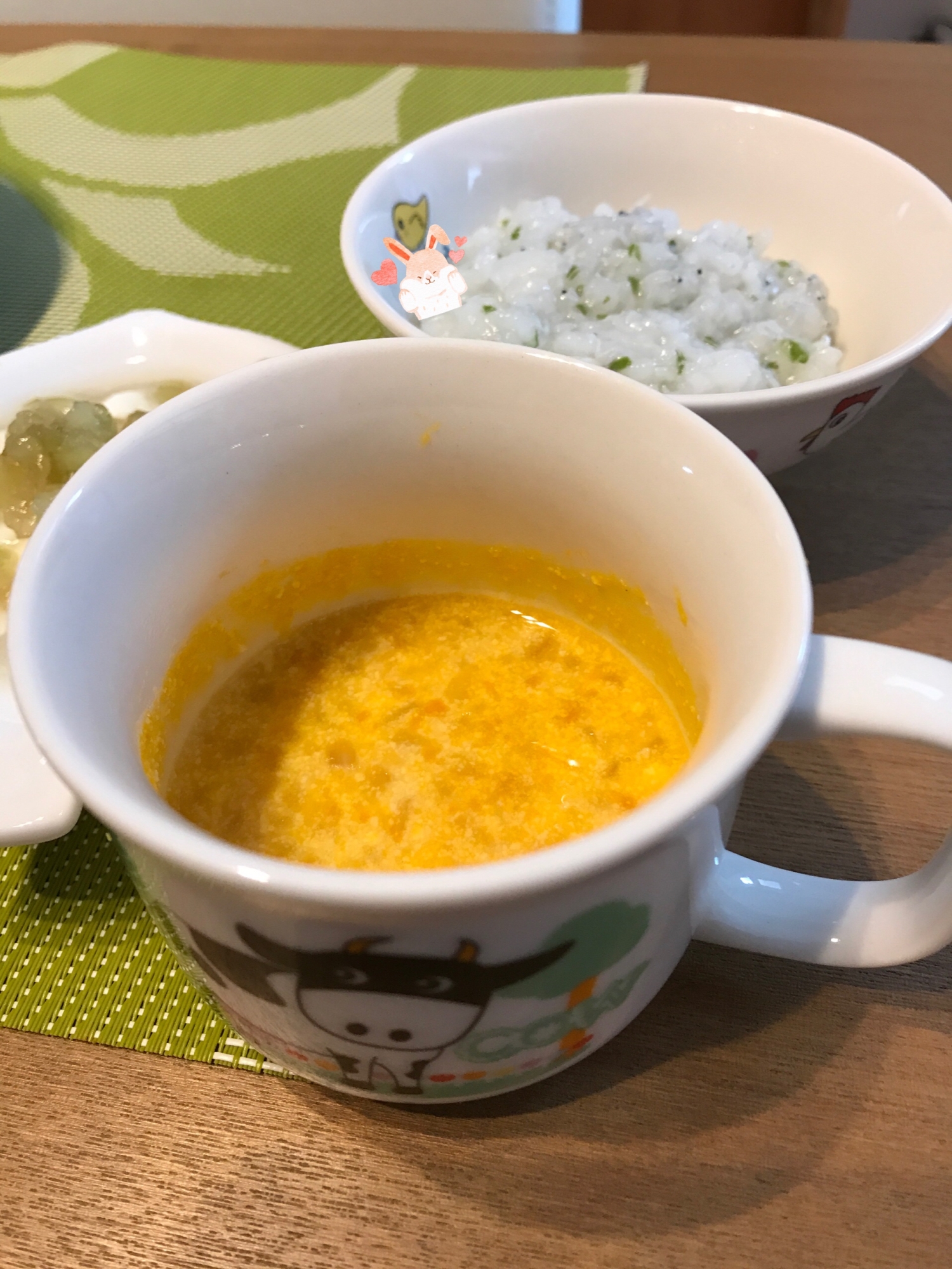 離乳食中期＊かぼちゃ卵ミルクスープ