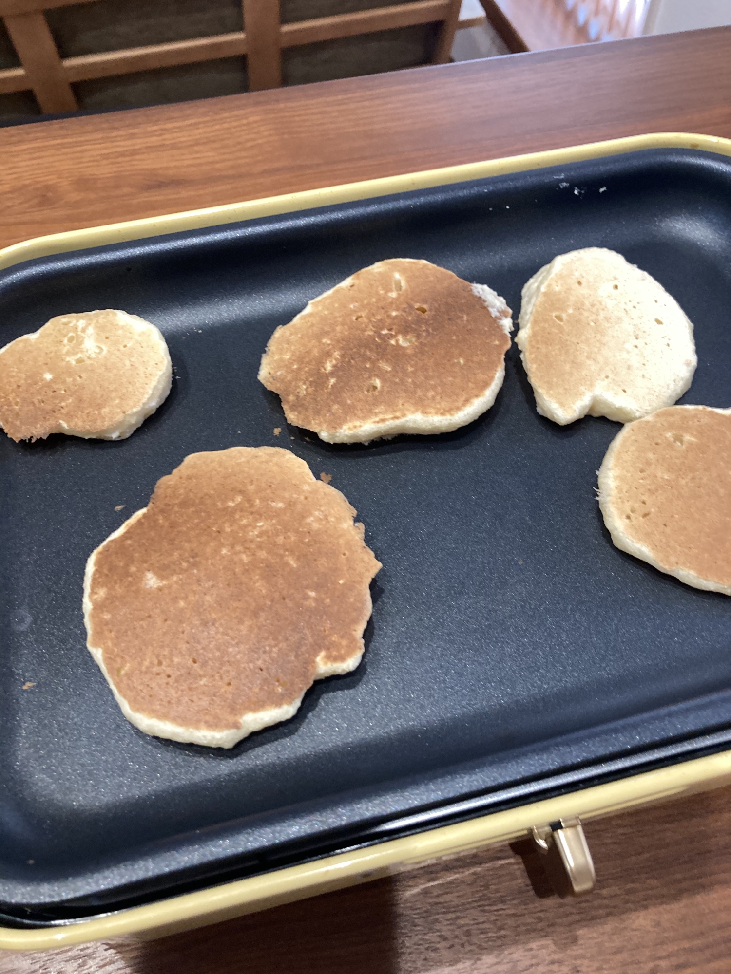 ホットプレートでおからパウダーでホットケーキ レシピ 作り方 By Ustat 楽天レシピ