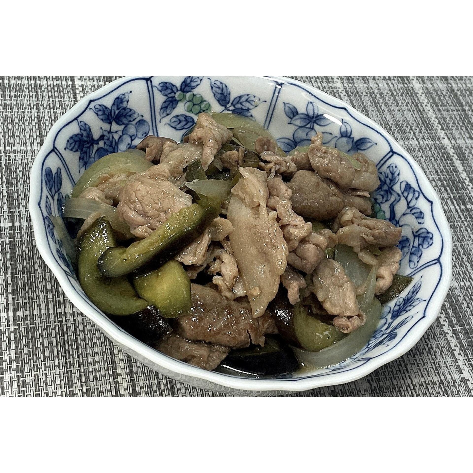 なすと豚肉のしょうが炒め★動画あり★