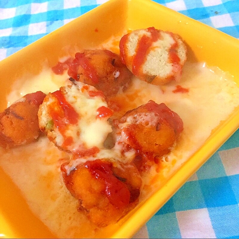 おからの肉団子のケチャップチーズ♡ レシピ・作り方 by THANK YOU