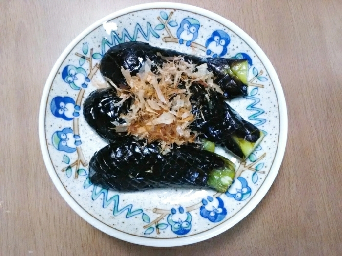 レモン味の茄子の揚げ浸し