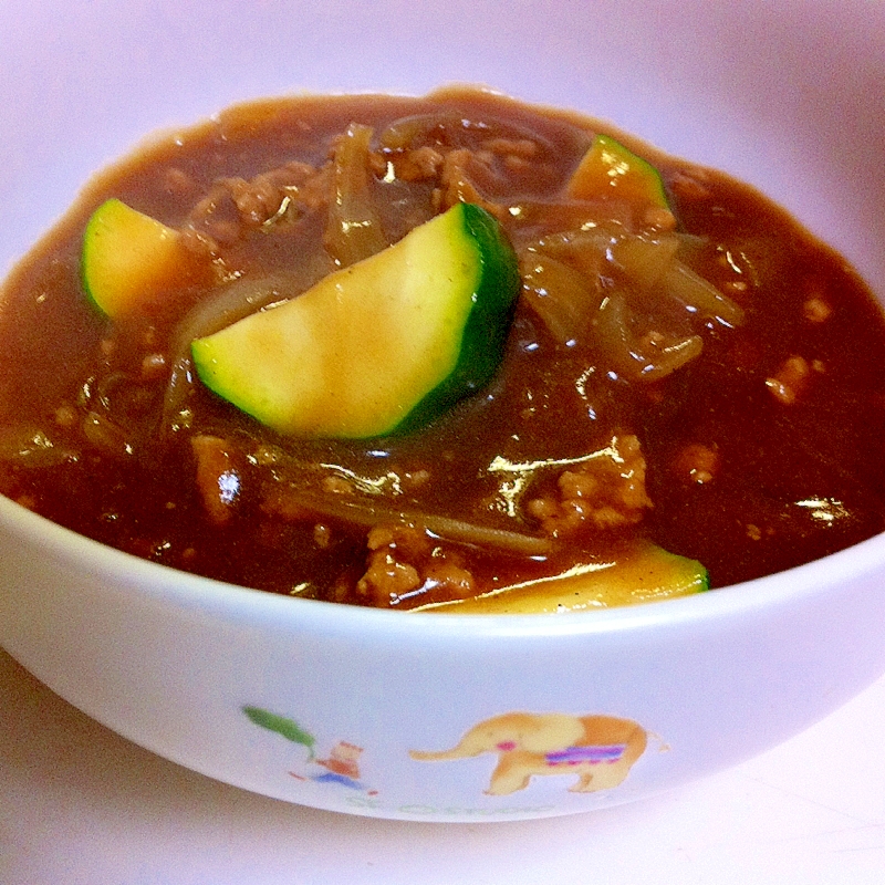 ズッキーニとひき肉のカレー