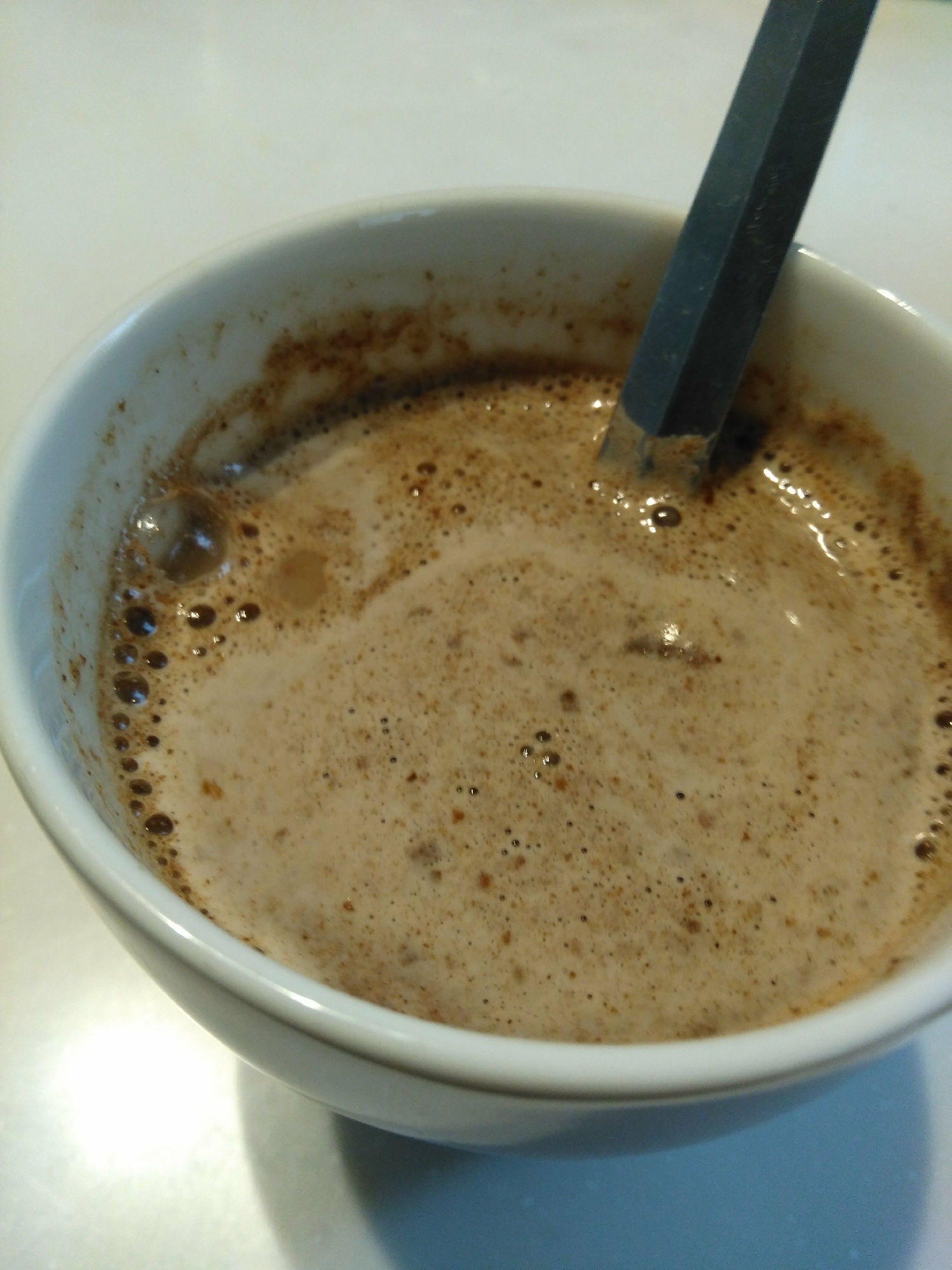 ＊余った栗の甘露煮汁で、シナモン豆乳カフェラテ＊