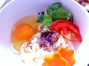 かけるだけ！紫蘇風味の釜揚げ風うどん