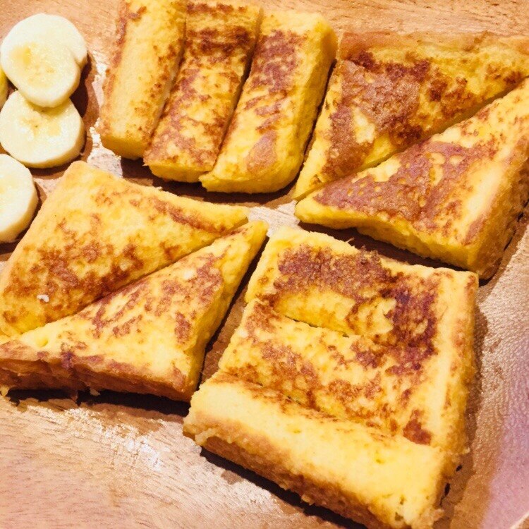 ふんわりこんがり きなこフレンチトースト 娘1歳 レシピ 作り方 By Minaママ 楽天レシピ