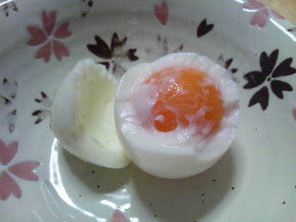 六才の息子が、「この味忘れられんー(^-^)」っていってます。初めての半熟卵でした！