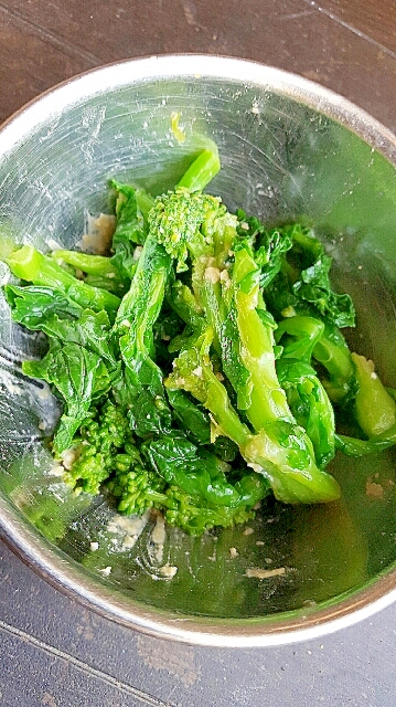 ささっと5分で一品追加 菜の花のワサビ和え レシピ 作り方 By Tokeiya Japan 楽天レシピ