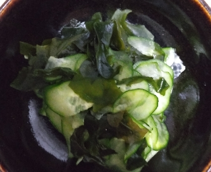 きゅうりとしらすとわかめの酢の物