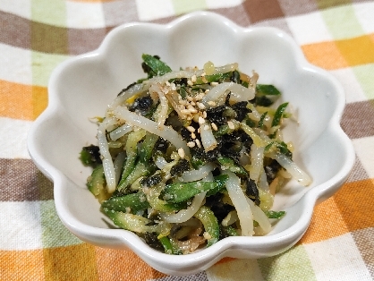 風味最高♡レンジ♡もやしときゅうりの海苔ごまナムル