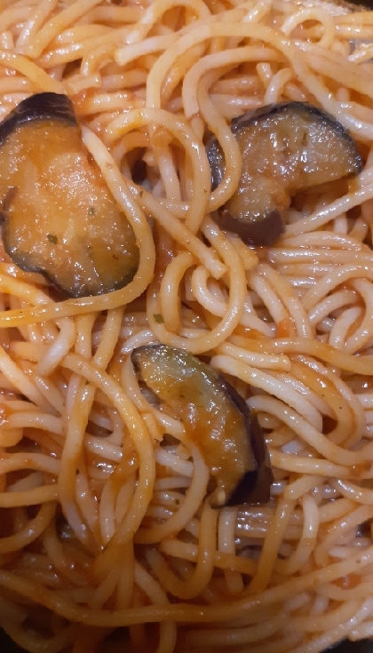 なすのミートソースパスタ