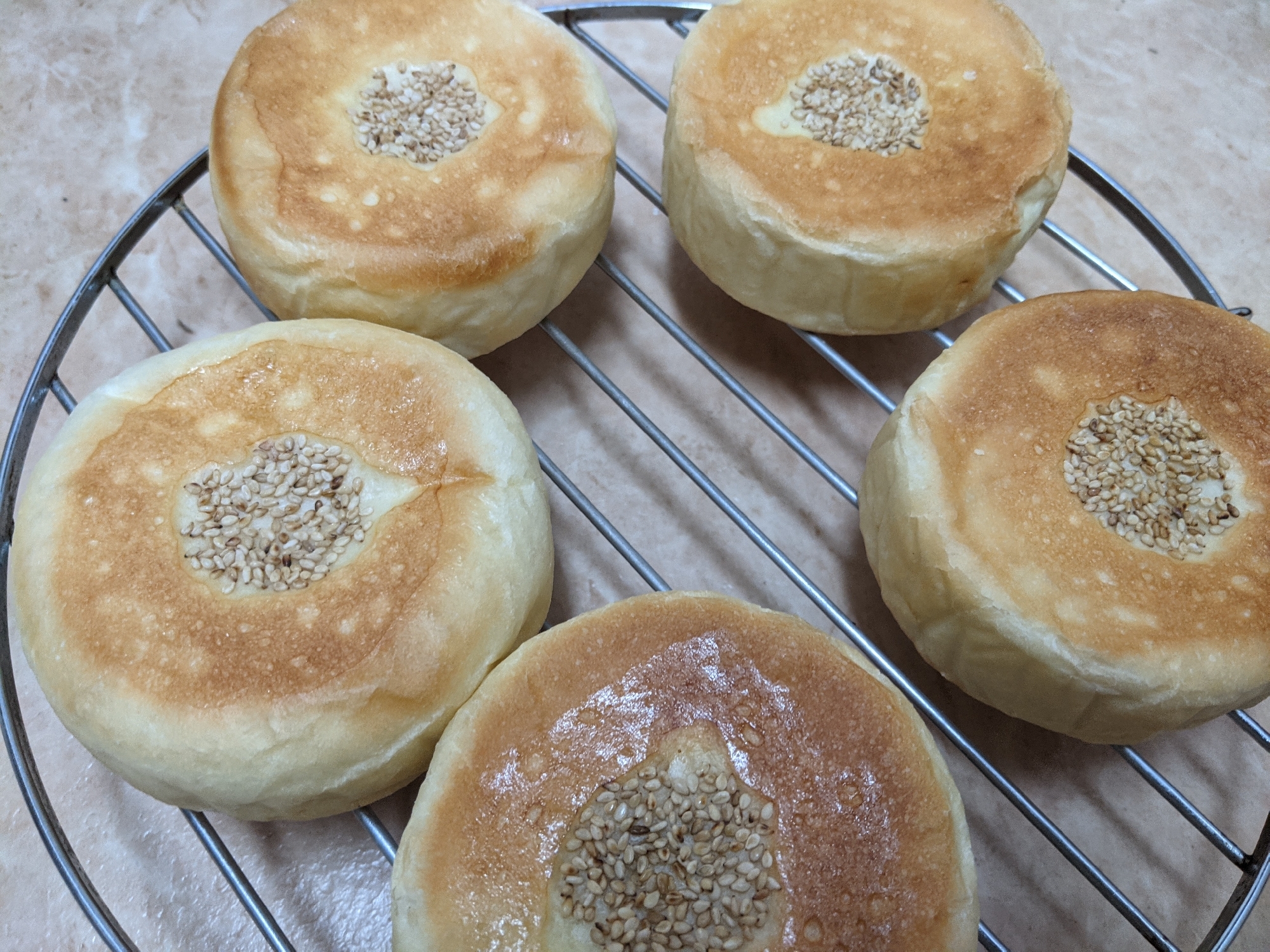 栗と求肥の平焼きパン