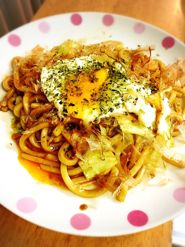 ♡♡キャベツと玉子の1人焼きうどん♡♡