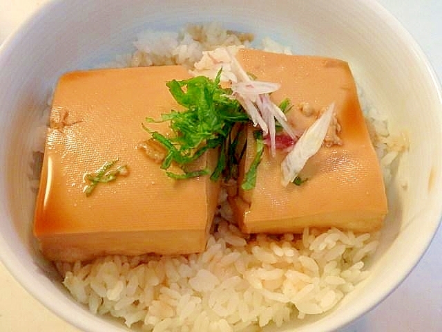 ぐつぐつ♪煮込み豆腐丼
