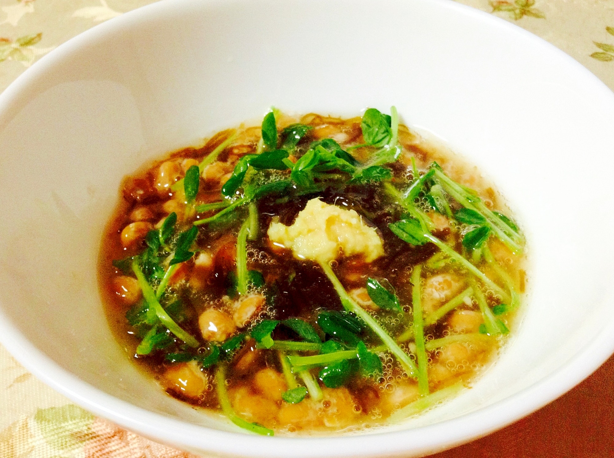 生姜ピリッと♪豆苗＆もずく納豆 レシピ・作り方 by やなママ☆ - 楽天