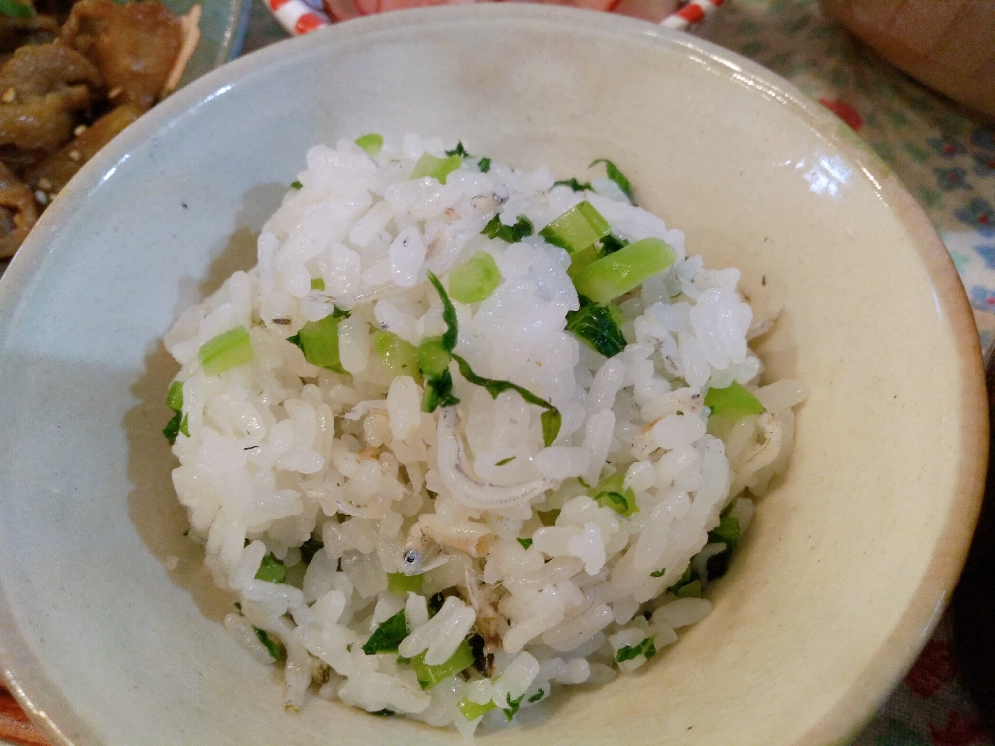 しらすと大根の葉の菜飯♪