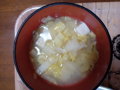 カブと白菜の味噌汁