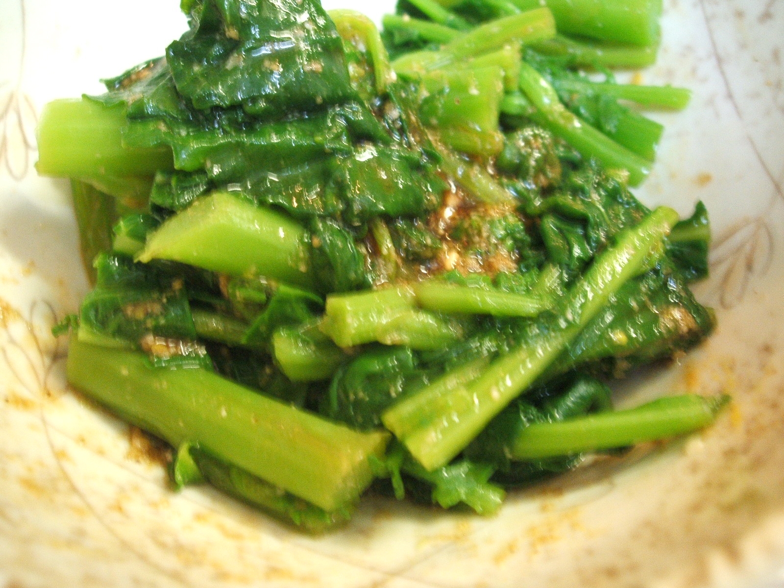 つぼみ菜のからししょうゆ和え