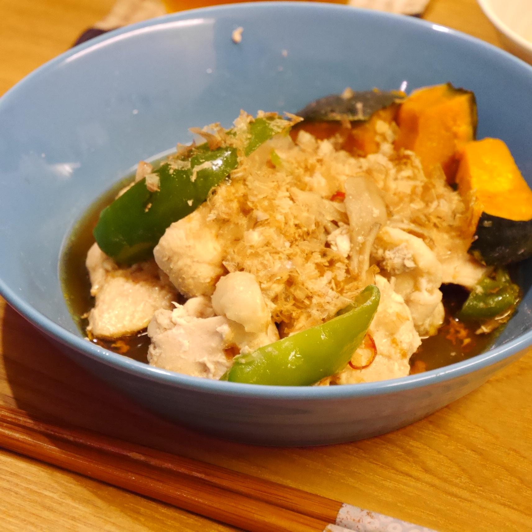 ポン酢でカンタン★鶏ムネの焼きびたし風