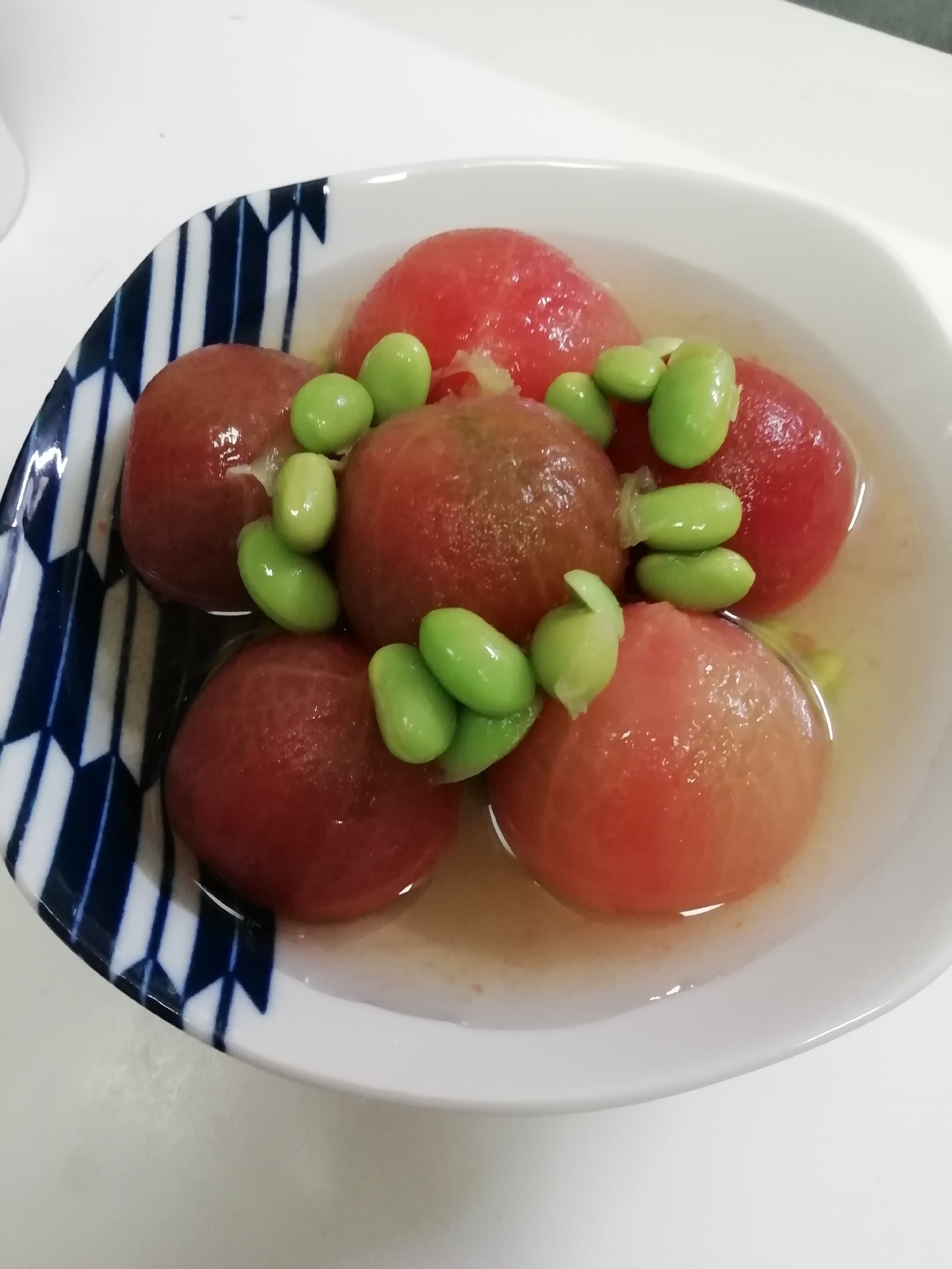 トマトと枝豆の白だし漬け