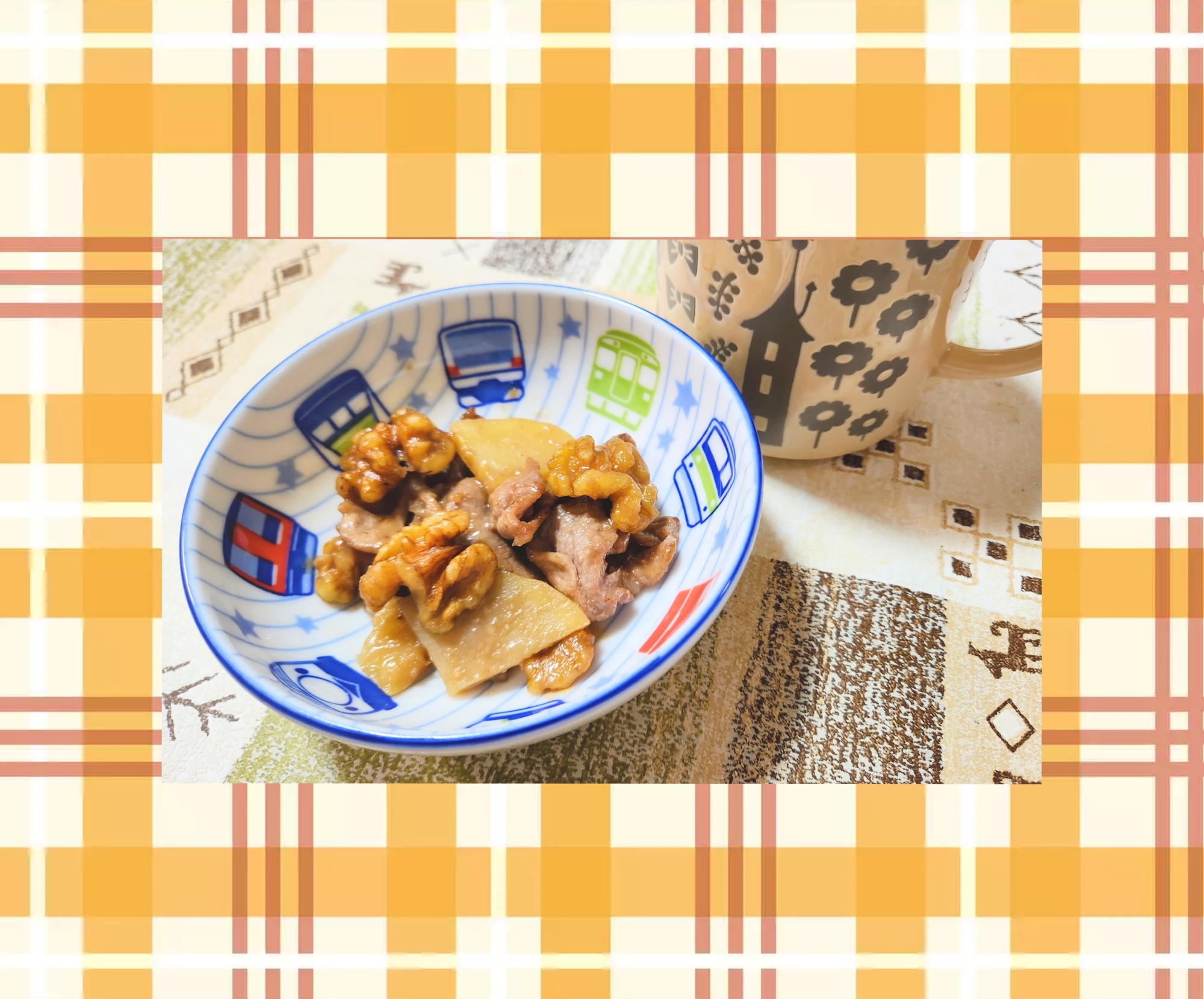 はちみつ香る♡クルミと豚肉の味噌炒め