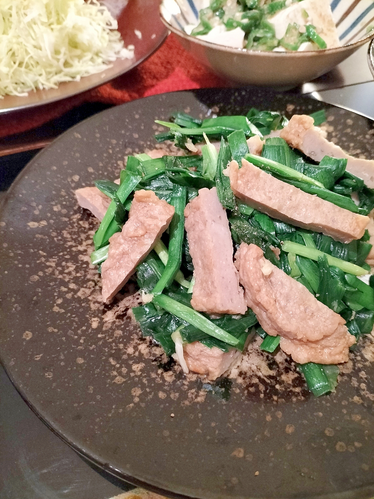 いわし天とにらの香り生姜炒め♪