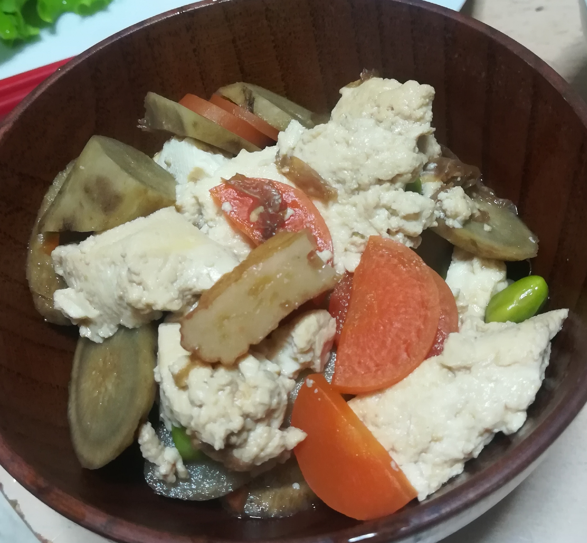 豆腐とごぼうの煮物