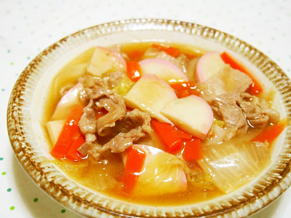 かまぼこたっぷり！白菜の八宝菜♪