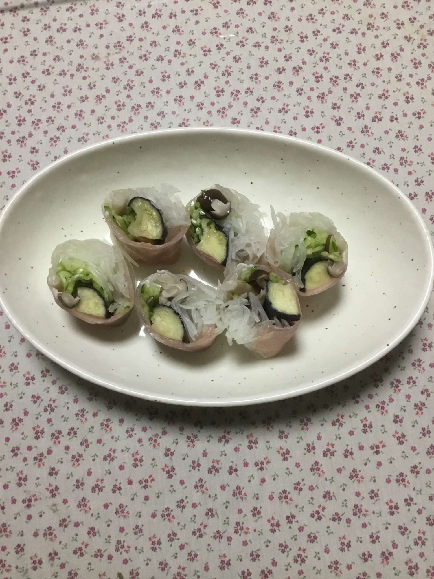 秋なすの生春巻