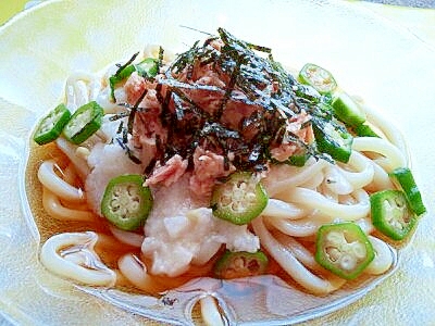 ツナ＆長いもの冷やしうどん