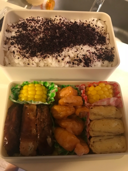 お弁当に入れました(^^)
プリプリで、ソースもよく絡んで美味しかったです♪我が家の定番にします☆