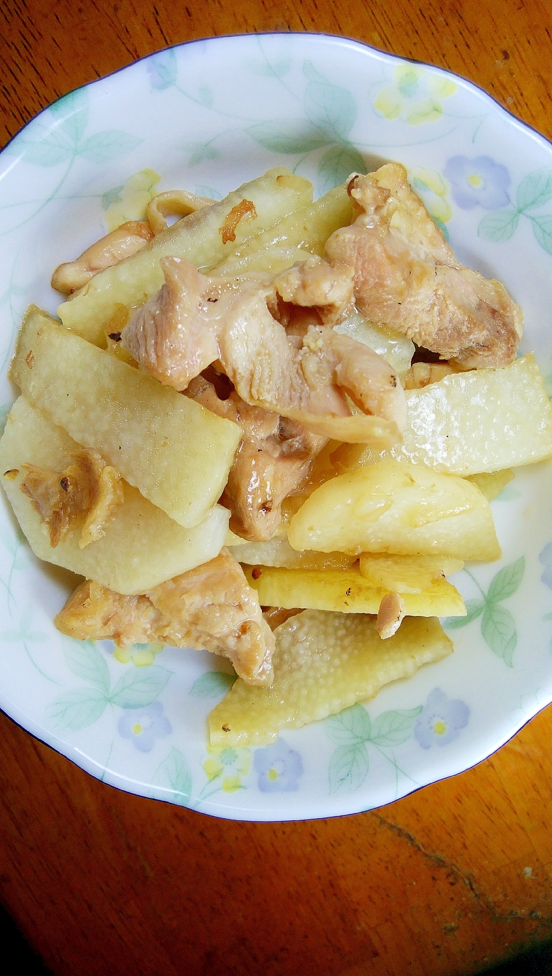 豚肉と長芋のにんにく醬油炒め