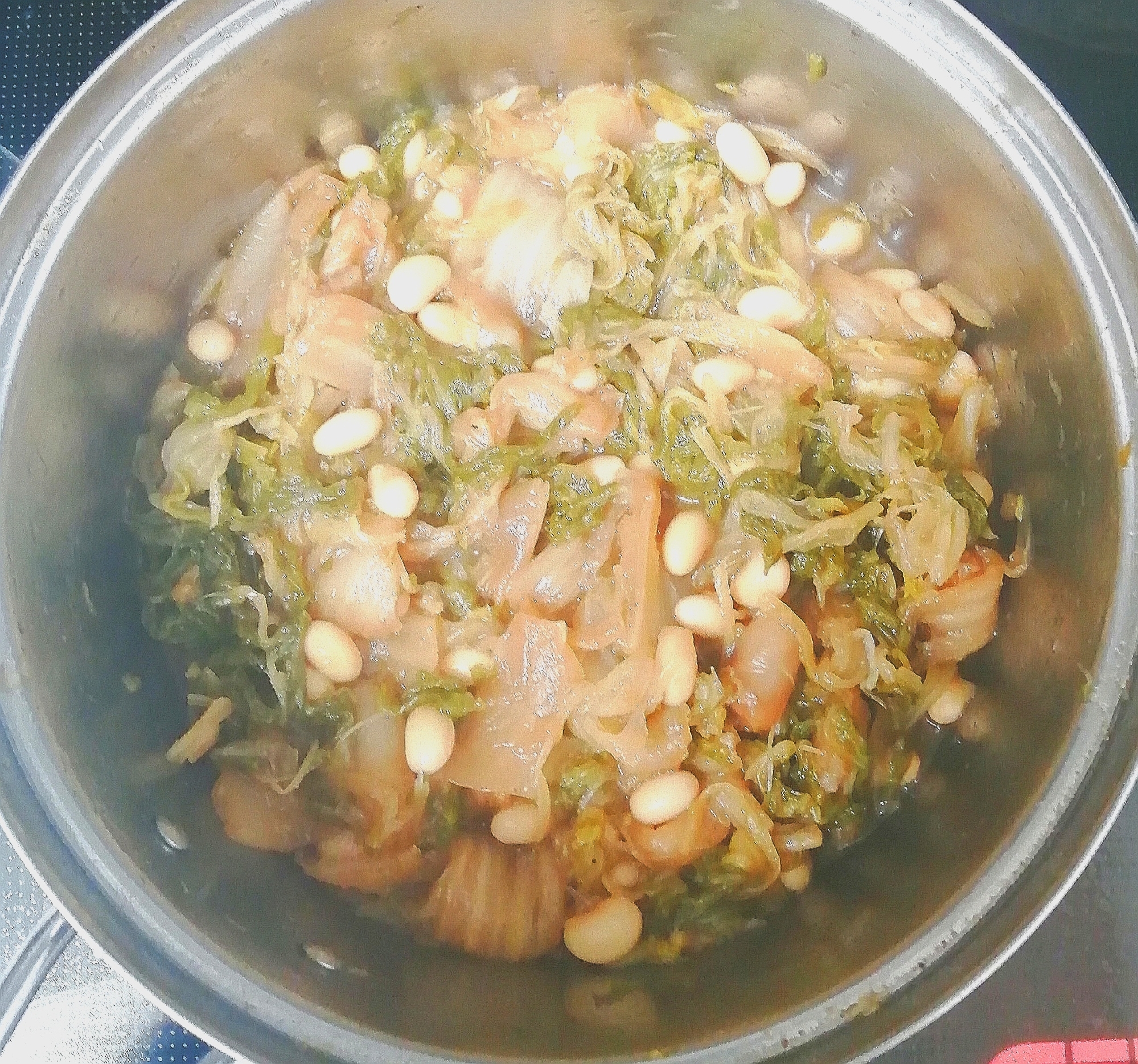 白菜と大豆の甘辛煮