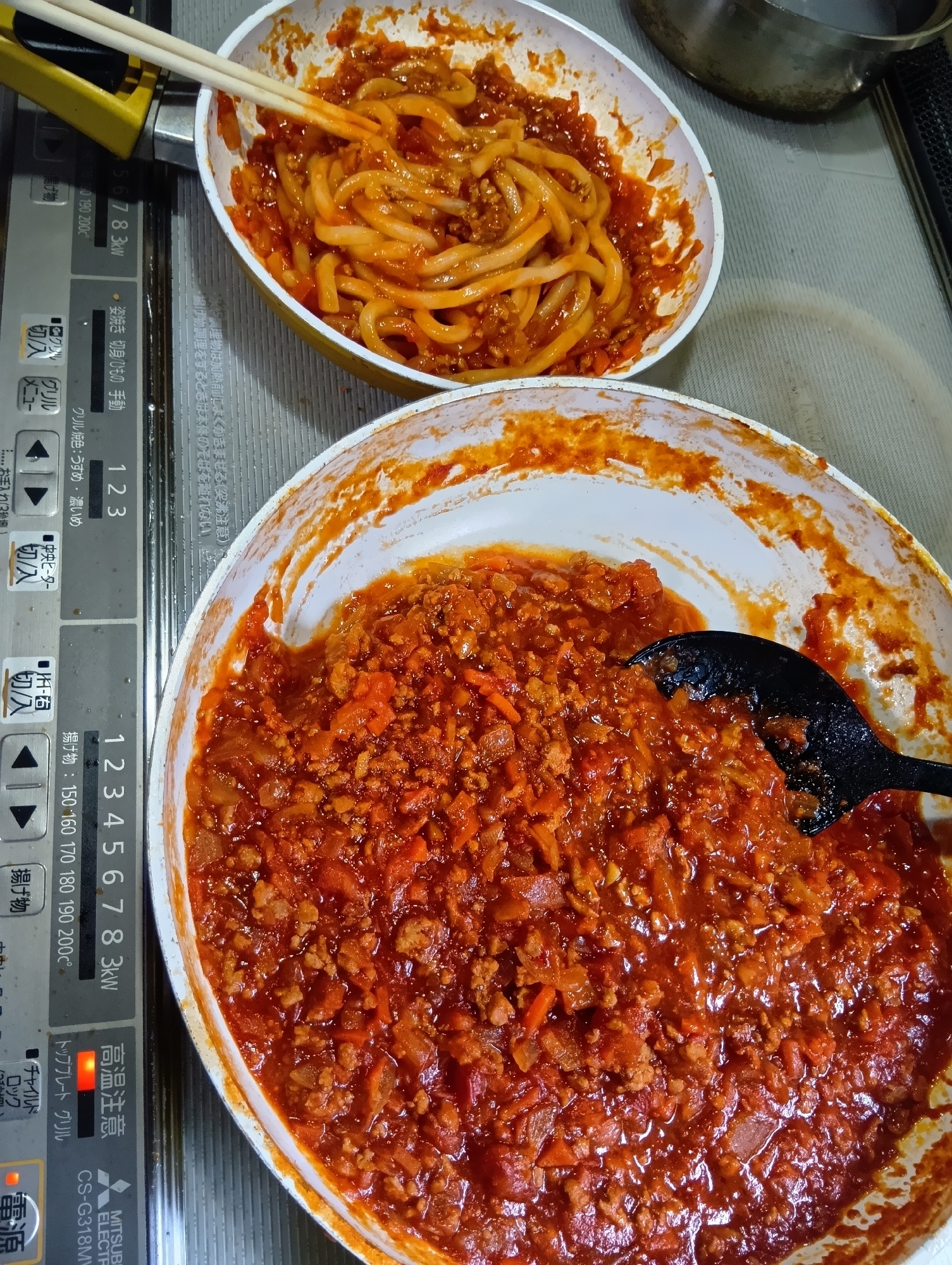 甘みは色んな汁で！コストコの挽肉でミートソース