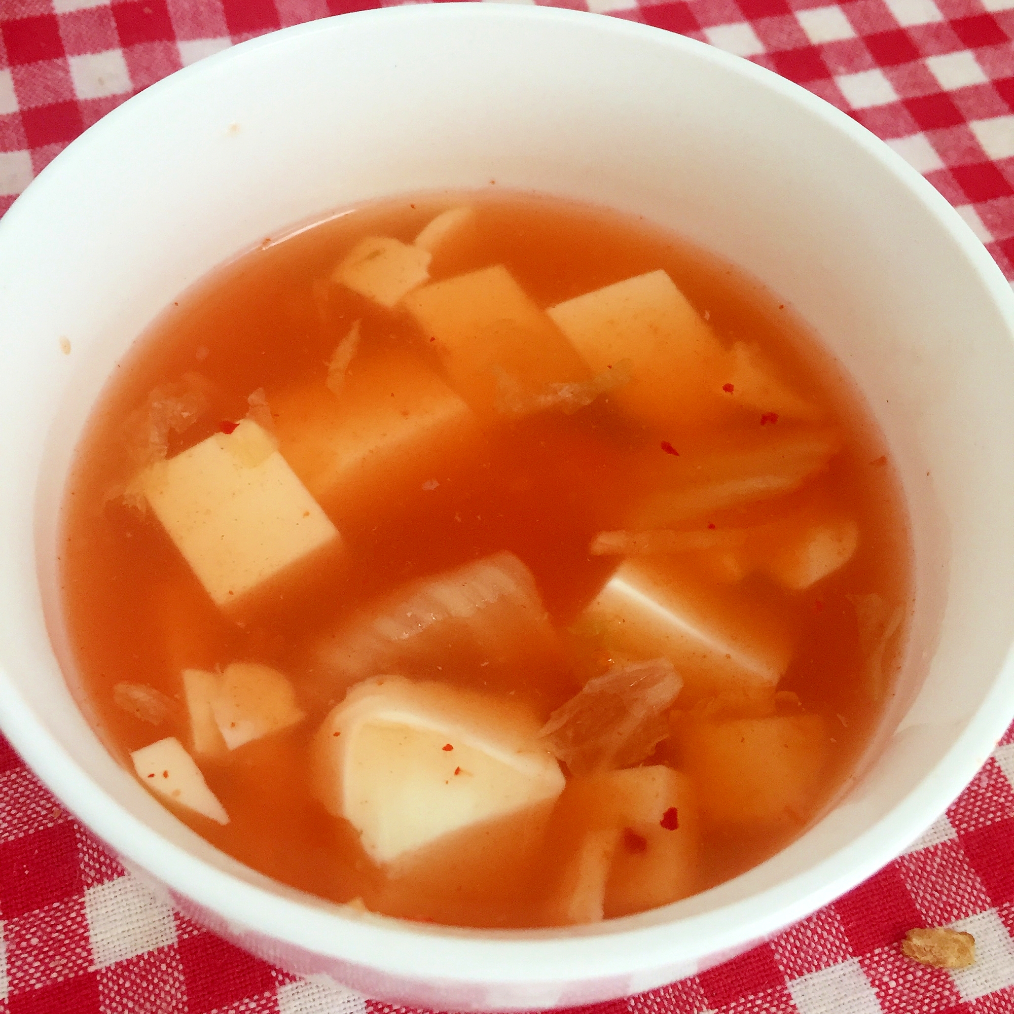 豆腐とキムチの中華スープ☆